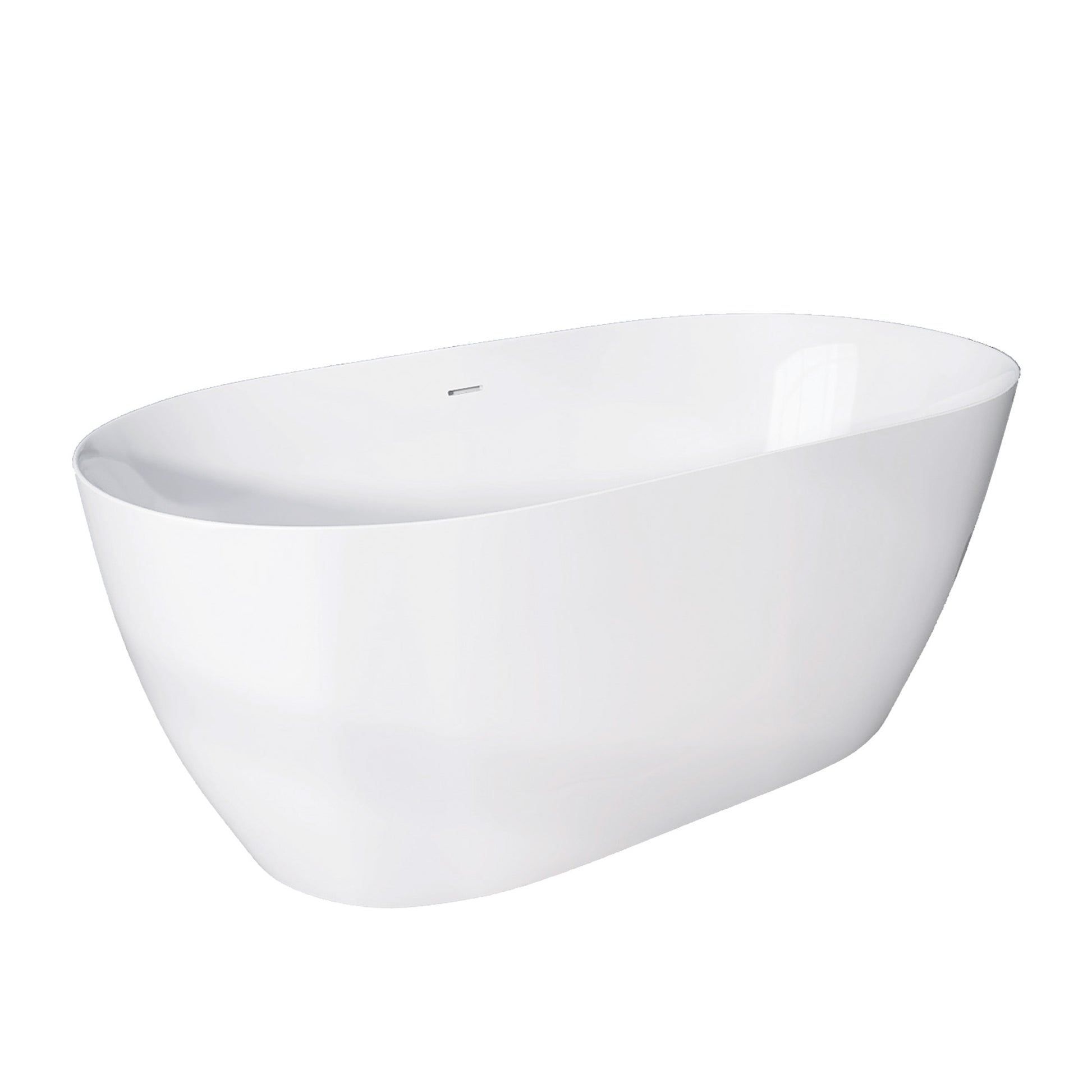 51" Acrylic Free Standing Tub Classic Oval Shape Soaking Tub Adjustable Freestanding Bathtub With Integrated Slotted Overflow And Chrome Pop Up Drain Anti Clogging Gloss White Gloss White Oval Bathroom Freestanding Tubs Polished Less Than 59 In Modern