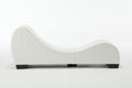 Factory Direct Yoga Chaise Lounge Collection For Stretching & Relaxation Modern Faux Leather Curved Sofa, Modern Faux Leather Curved Sofa, Living Room Bedroom Accent White Primary Living Space American Design,Luxury Plywood Pvc