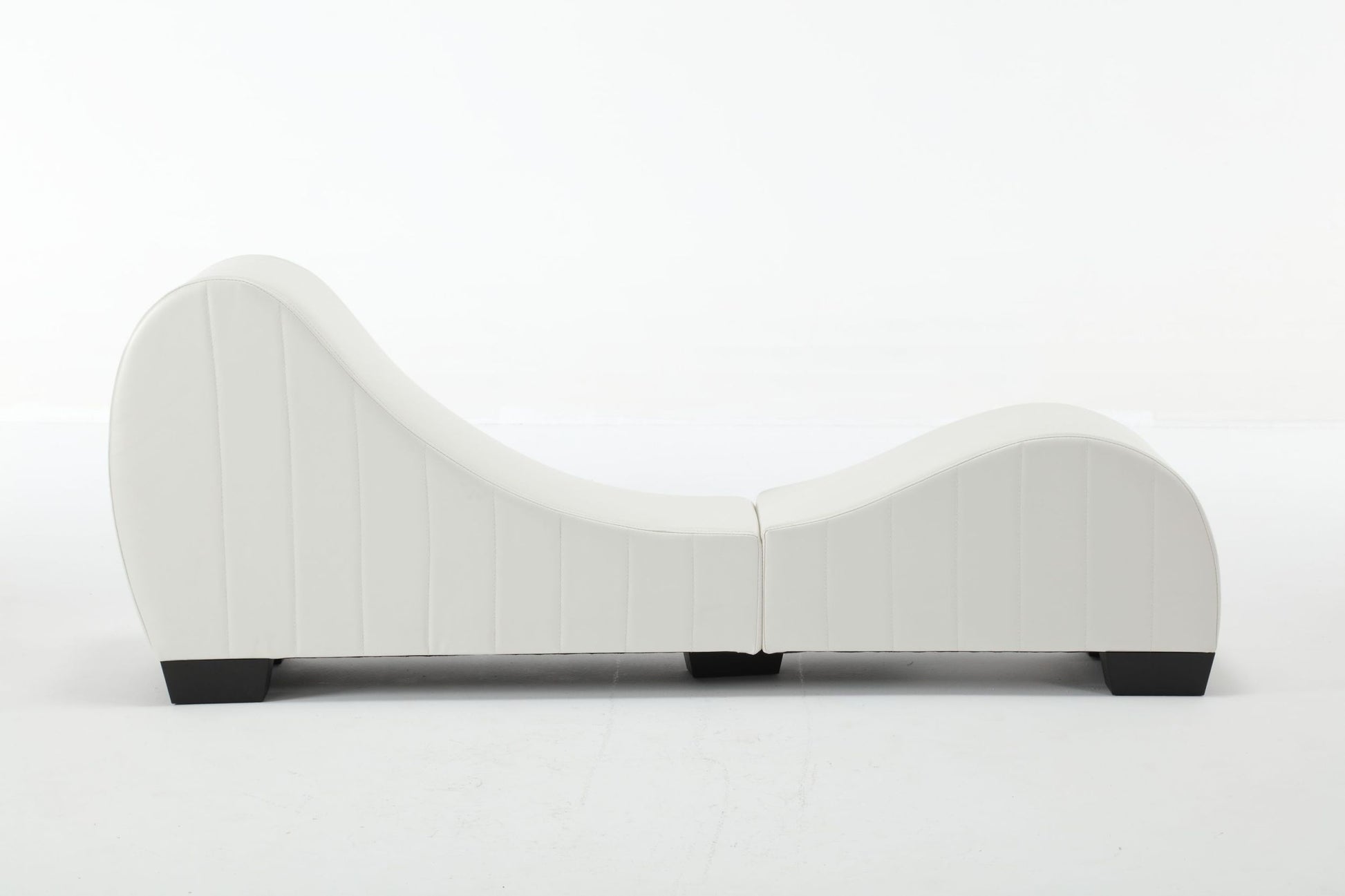 Factory Direct Yoga Chaise Lounge Collection For Stretching & Relaxation Modern Faux Leather Curved Sofa, Modern Faux Leather Curved Sofa, Living Room Bedroom Accent White Primary Living Space American Design,Luxury Plywood Pvc