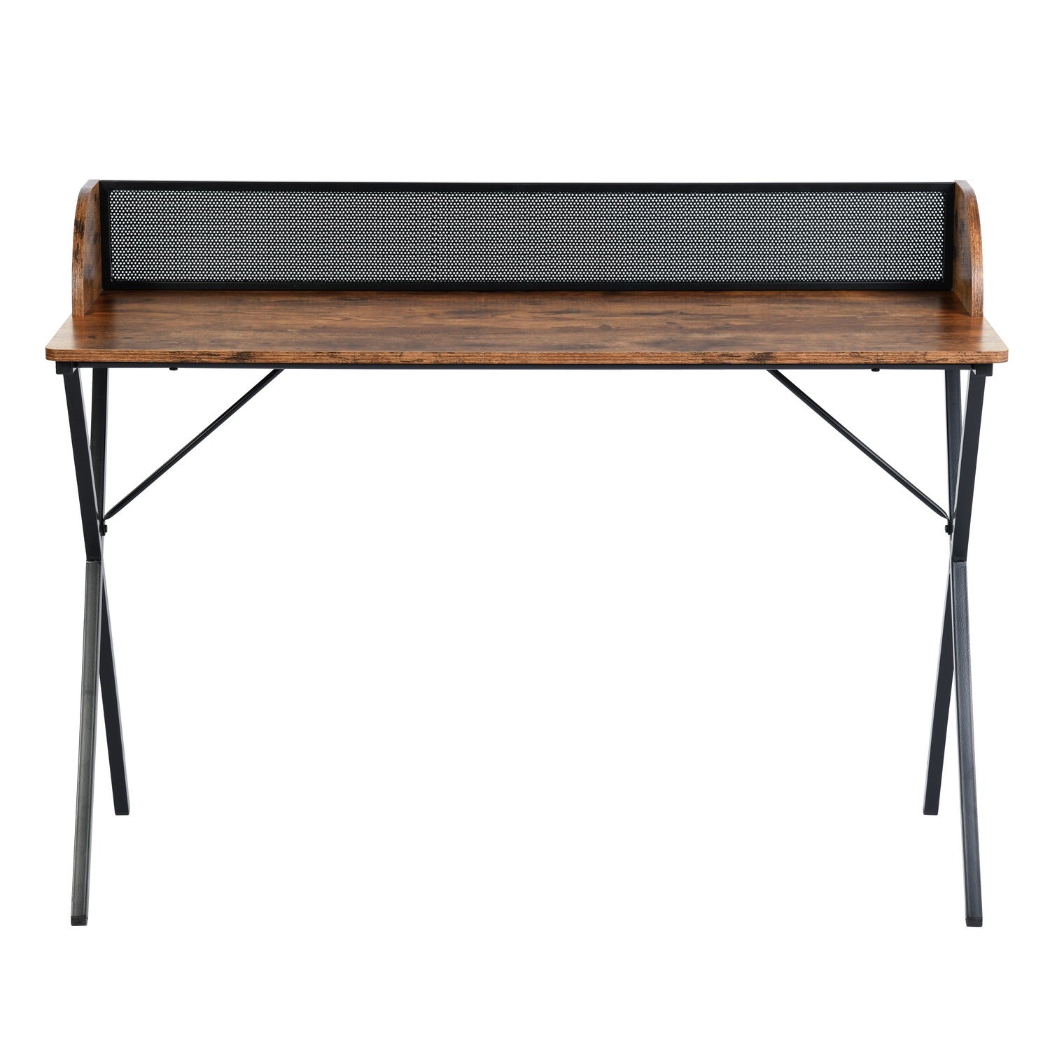 47.2" L Rectangular Computer Desk, Writing Desk full black-office-poplar-rectangular-mdf-metal & wood