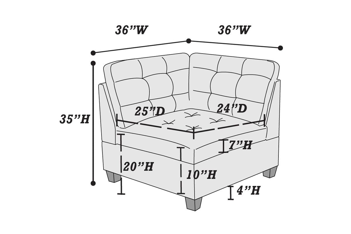 Living Room Furniture Antique Grey Modular Sofa Set 8Pc Set Tufted Couch 4X Corner Wedge 3X Armless Chairs And 1X Ottoman Antique Gray Wood Primary Living Space Tufted Back Contemporary,Modern,Transitional Modular Faux Leather 8 Seat