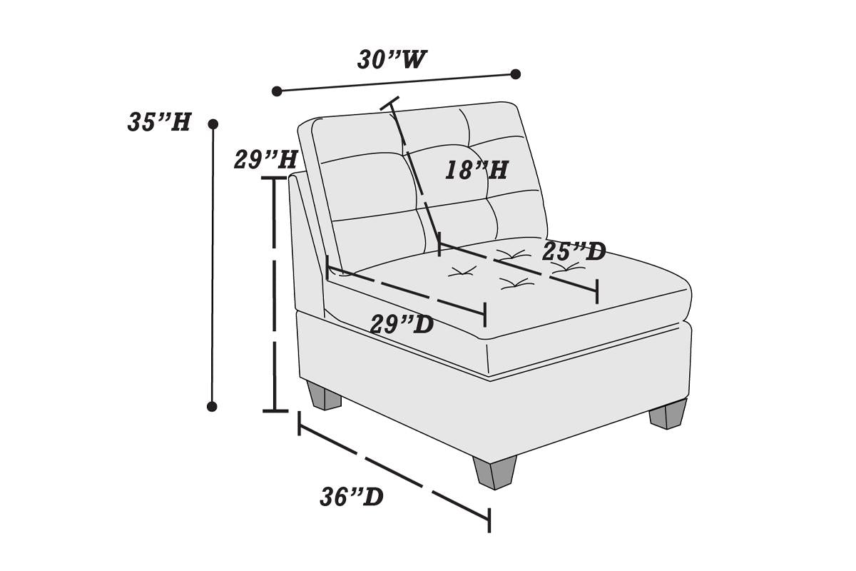 Living Room Furniture Antique Grey Modular Sofa Set 8Pc Set Tufted Couch 4X Corner Wedge 3X Armless Chairs And 1X Ottoman Antique Gray Wood Primary Living Space Tufted Back Contemporary,Modern,Transitional Modular Faux Leather 8 Seat