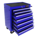 7 Drawers Multifunctional Tool Cart With Wheels Blue Blue Steel