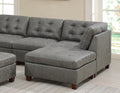 Living Room Furniture Antique Grey Modular Sectional 9Pc Set Tufted Couch 3X Corner Wedge 4X Armless Chairs And 2X Ottoman Antique Gray Wood Primary Living Space Tufted Back Contemporary,Modern,Transitional Modular Faux Leather 9 Seat