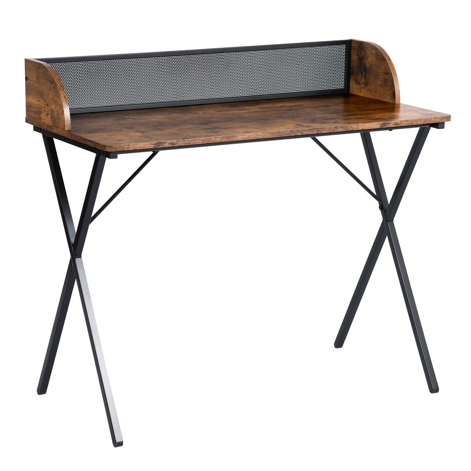 39.4"" L Rectangular Computer Desk, Writing Desk full black-office-poplar-rectangular-mdf-metal & wood