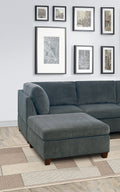 Living Room Furniture Gray Chenille Modular Sectional 7Pc Set U Sectional Modern Couch 2X Corner Wedge 3X Armless Chairs And 2X Ottoman Plywood Gray Chenille Wood Primary Living Space Cushion Back Contemporary,Modern Modular Chenille 7 Seat