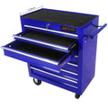 7 Drawers Multifunctional Tool Cart With Wheels Blue Blue Steel