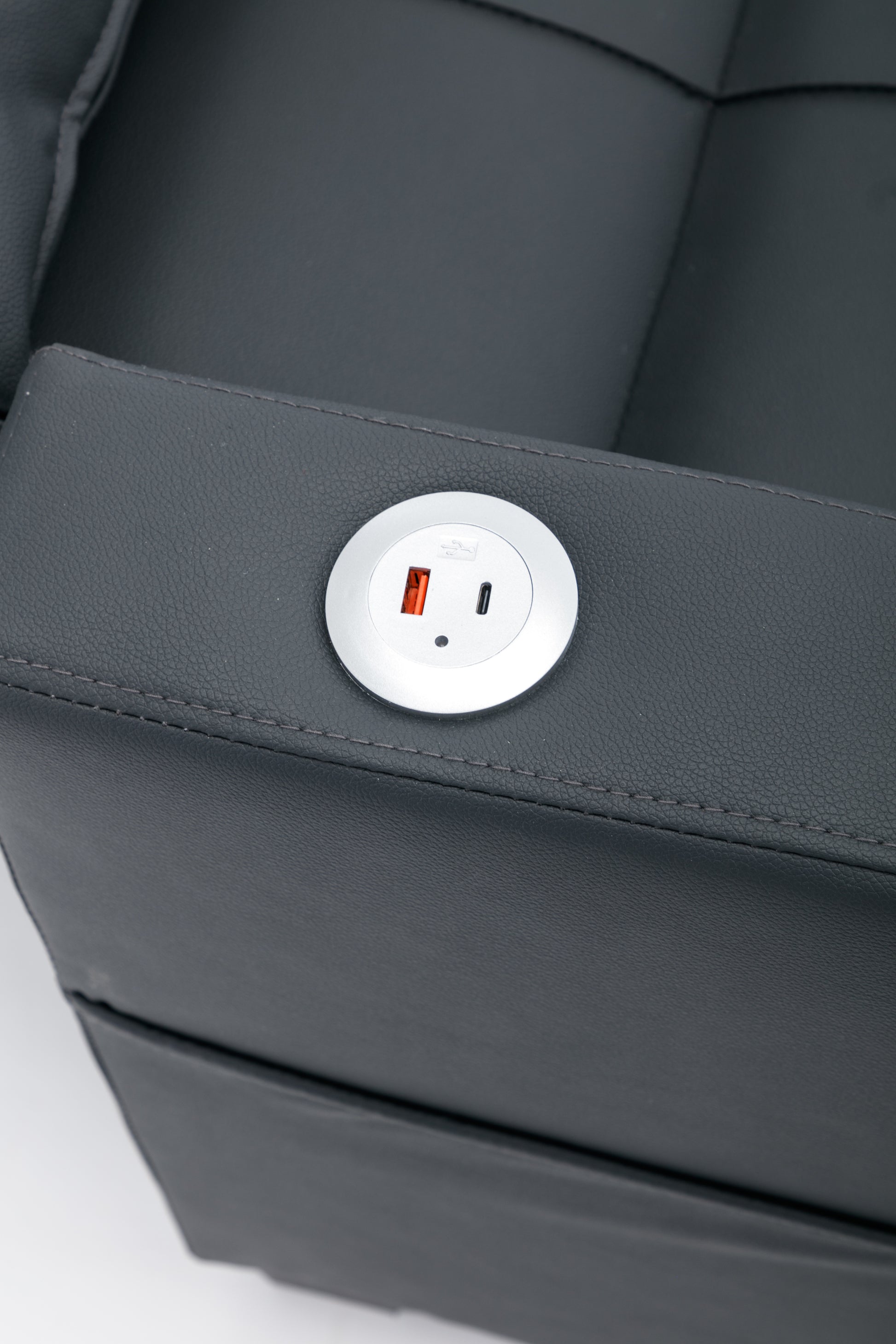 Futon Chair Bed Convertible Chair 3 In 1 Pull Out Sleeper Chair Beds With Usb Ports, Wear Resistant And Anti Scratch, Armchair Bed Sleeper For Living Room Black Leather Black Foam Leather 1 Seat