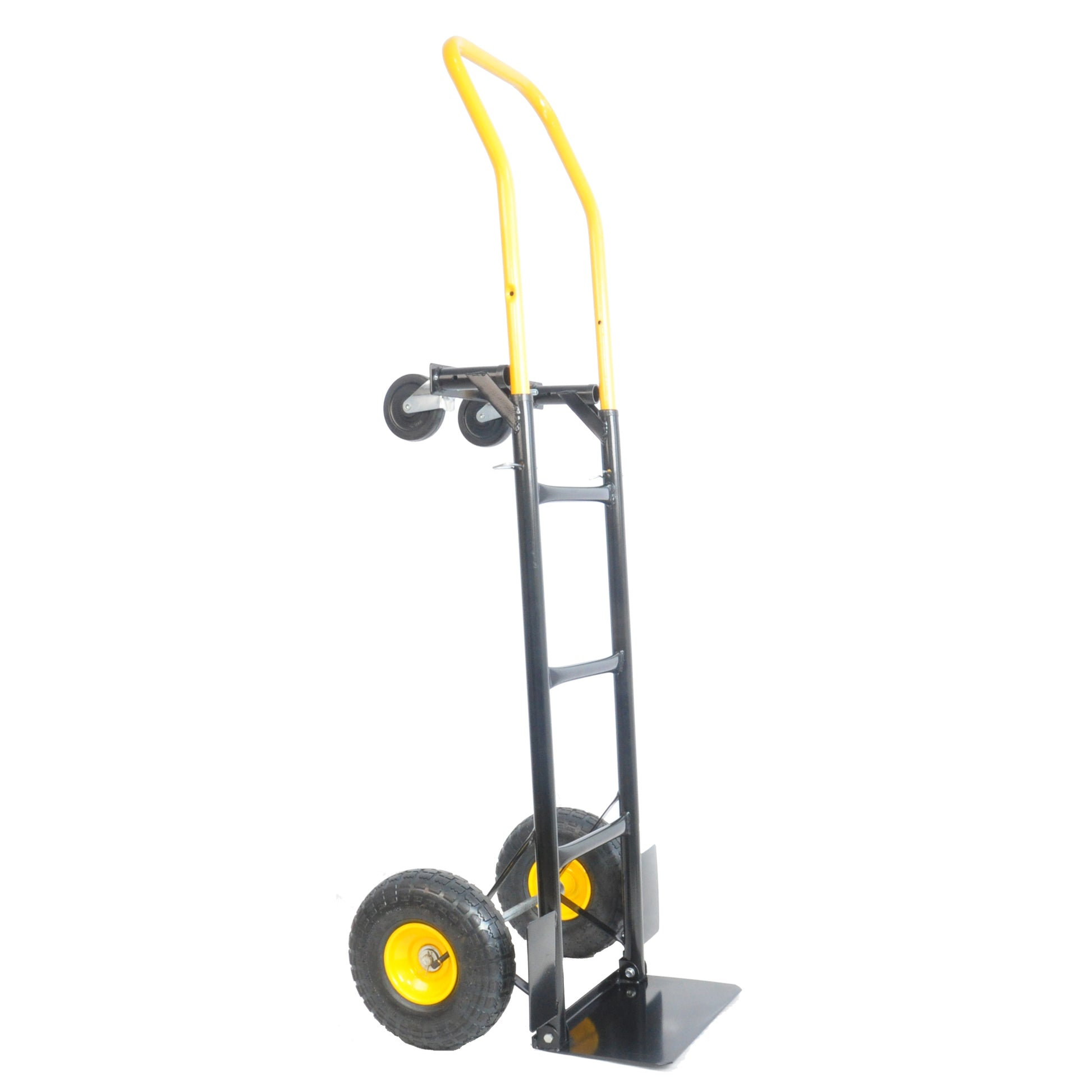 HT1006BK YL Hand Truck Dual Purpose 2 Wheel Dolly Cart black-metal