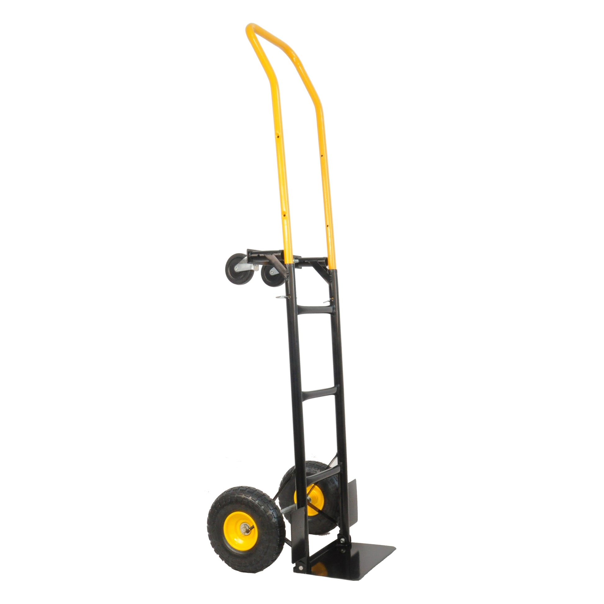 Ht1006Bk Ylhand Truck Dual Purpose 2 Wheel Dolly Cart And 4 Wheel Push Cart With Swivel Wheels 330 Lbs Capacity Heavy Duty Platform Cart For Moving Warehouse Garden Grocery Black Metal