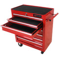 7 DRAWERS MULTIFUNCTIONAL TOOL CART WITH WHEELS RED red-steel