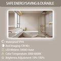 60 x 36 LED Mirror for Bathroom, LED Vanity Mirror natural-modern-glass