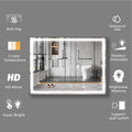 48 X 36 Led Mirror For Bathroom, Led Vanity Mirror, Adjustable 3 Color, Dimmable Vanity Mirror With Lights, Anti Fog, Touch Control Wall Mounted Bathroom Mirror,Vertical Natural Modern Glass