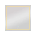 36 X 36 Led Mirror For Bathroom, Led Vanity Mirror, Adjustable 3 Color, Dimmable Vanity Mirror With Lights, Anti Fog, Touch Control Wall Mounted Bathroom Mirror,Vertical Natural Modern Glass