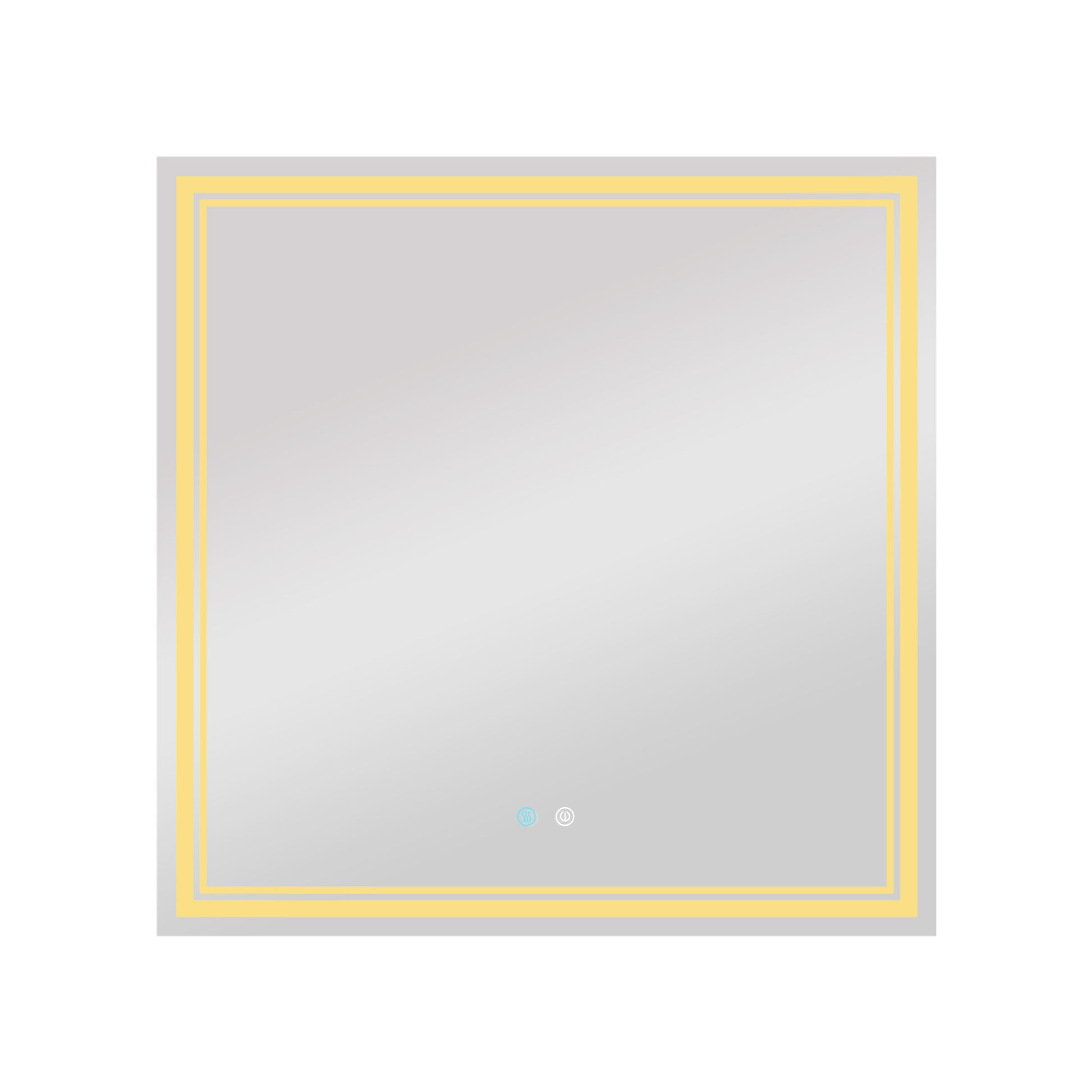 36 X 36 Led Mirror For Bathroom, Led Vanity Mirror, Adjustable 3 Color, Dimmable Vanity Mirror With Lights, Anti Fog, Touch Control Wall Mounted Bathroom Mirror,Vertical Natural Modern Glass