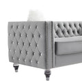 2066 Double Sofa Gray Seat Armrest Gray Velvet