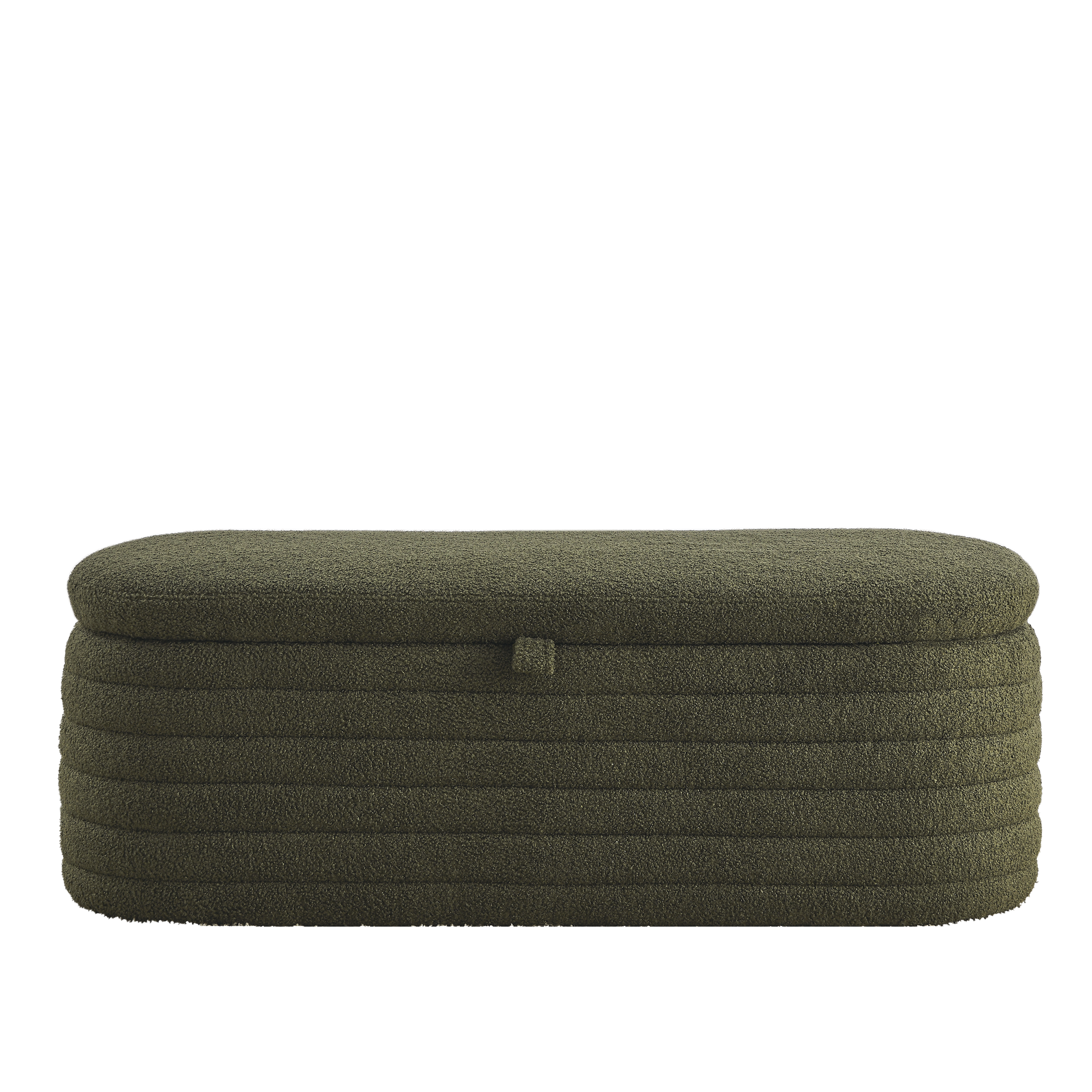 Video Welike Length 45.5 Inchesstorage Ottoman Bench Upholstered Fabric Storage Bench End Of Bed Stool With Safety Hinge For Bedroom, Living Room, Entryway, Green Teddy. Green Foam Fabric