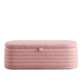 Video Welike Length 45.5 Inchesstorage Ottoman Bench Upholstered Fabric Storage Bench End Of Bed Stool With Safety Hinge For Bedroom, Living Room, Entryway, Pink Teddy. Pink Teddy Foam Fabric