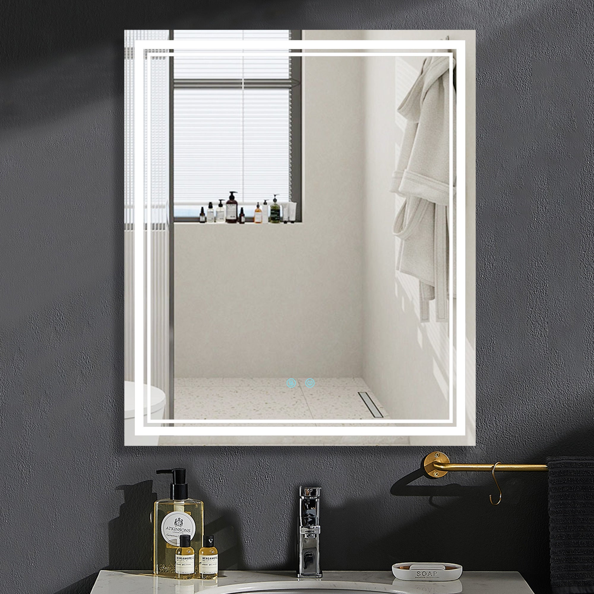 30 x 36 LED Mirror for Bathroom, LED Vanity Mirror
