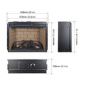 23 Inch Infrared Quartz Heater Fireplace Insert Woodlog Version With Brick Powder Coated Electric Antique Black Vent Free Primary Living Space Yes Insert Tempered Glass Sheet Metal Plastic Electric
