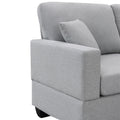 087Aae 5 Seat Sofa Grey Linen 1 Seat