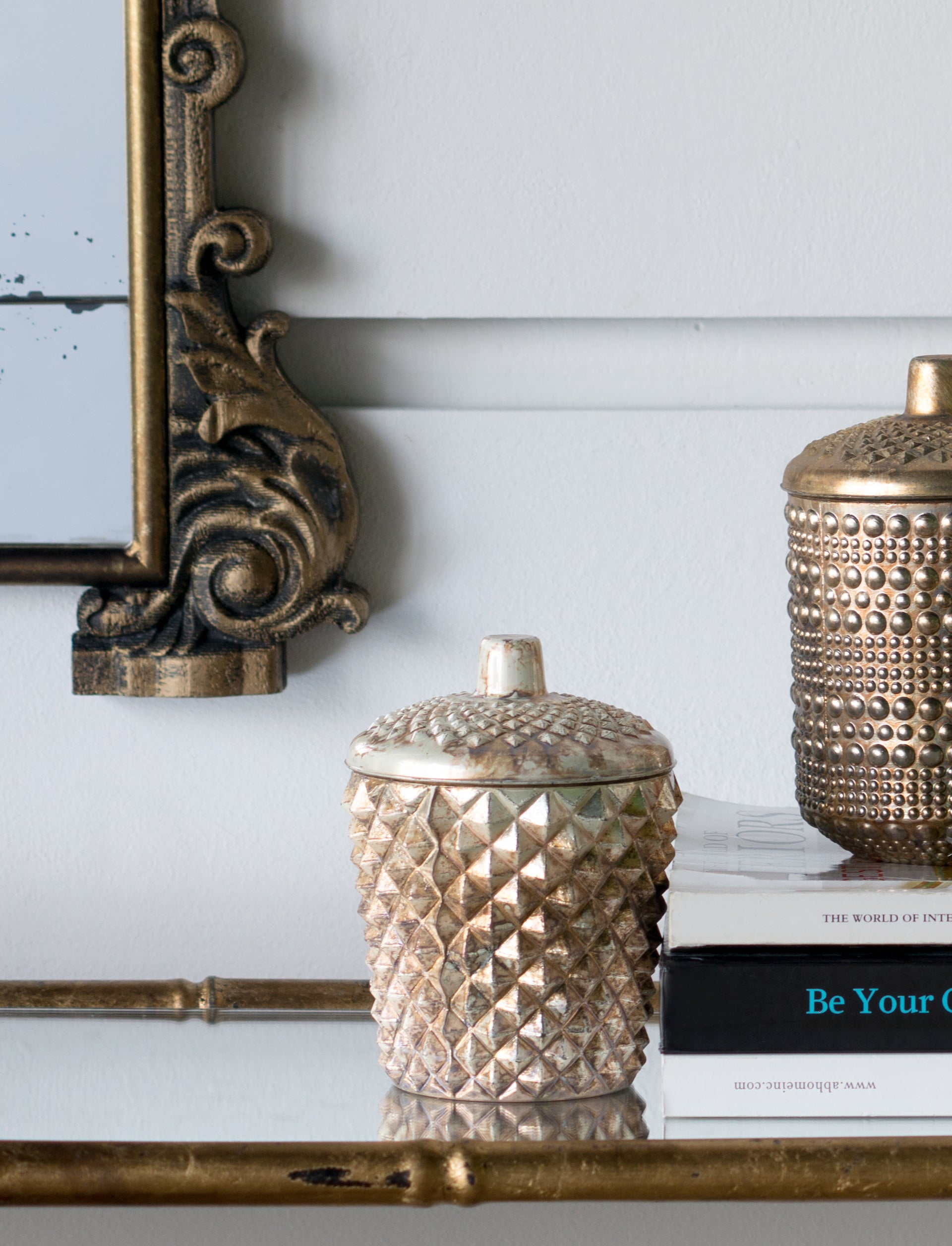 Natural Soy Wax Candles For Women, Jar Candles For Bedroom Bathroom Living Room Silver Glass