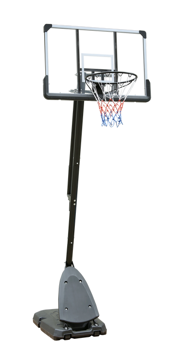 Height Adjustable 7 To 10Ft Basketball Hoop 44 Inch Backboard Portable Basketball Goal System With Stable Base And Wheels, Use For Outdoor Balls Sports Black Gray Portable Garden & Outdoor Training Support Iron
