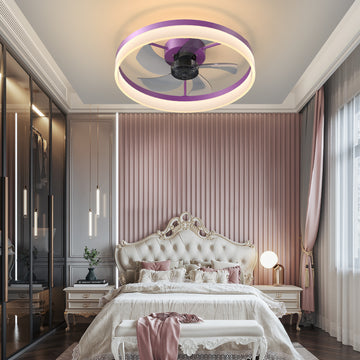 Ceiling Fans With Lights Dimmable Led Embedded Installation Of Thin Modern Ceiling Fans Purple Purple Modern Abs