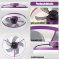 Ceiling Fans With Lights Dimmable Led Embedded Installation Of Thin Modern Ceiling Fans Purple Purple Modern Abs