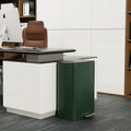 13 Gallon 50L Kitchen Foot Pedal Operated Soft Close Trash Can Stainless Steel Ellipse Bustbin Green Green Steel