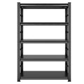 Storage Shelves 5 Tier Heavy Duty Metal Shelving Unit Adjustable Shelving Units And Storage Rack Kitchen Garage Shelf H78 * W47.2 * D18 5 Black Cube Vertical Kitchen Open Back Metal Classic Adjustable Shelves Metal Metal