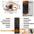 Ceiling Fans With Lights Dimmable Led Embedded Installation Of Thin Modern Ceiling Fans Orange Orange Modern Abs
