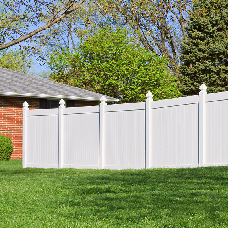 Privacy Fence Panels 6ft.H x 6ft.W WHITE Vinyl Full white-vinyl