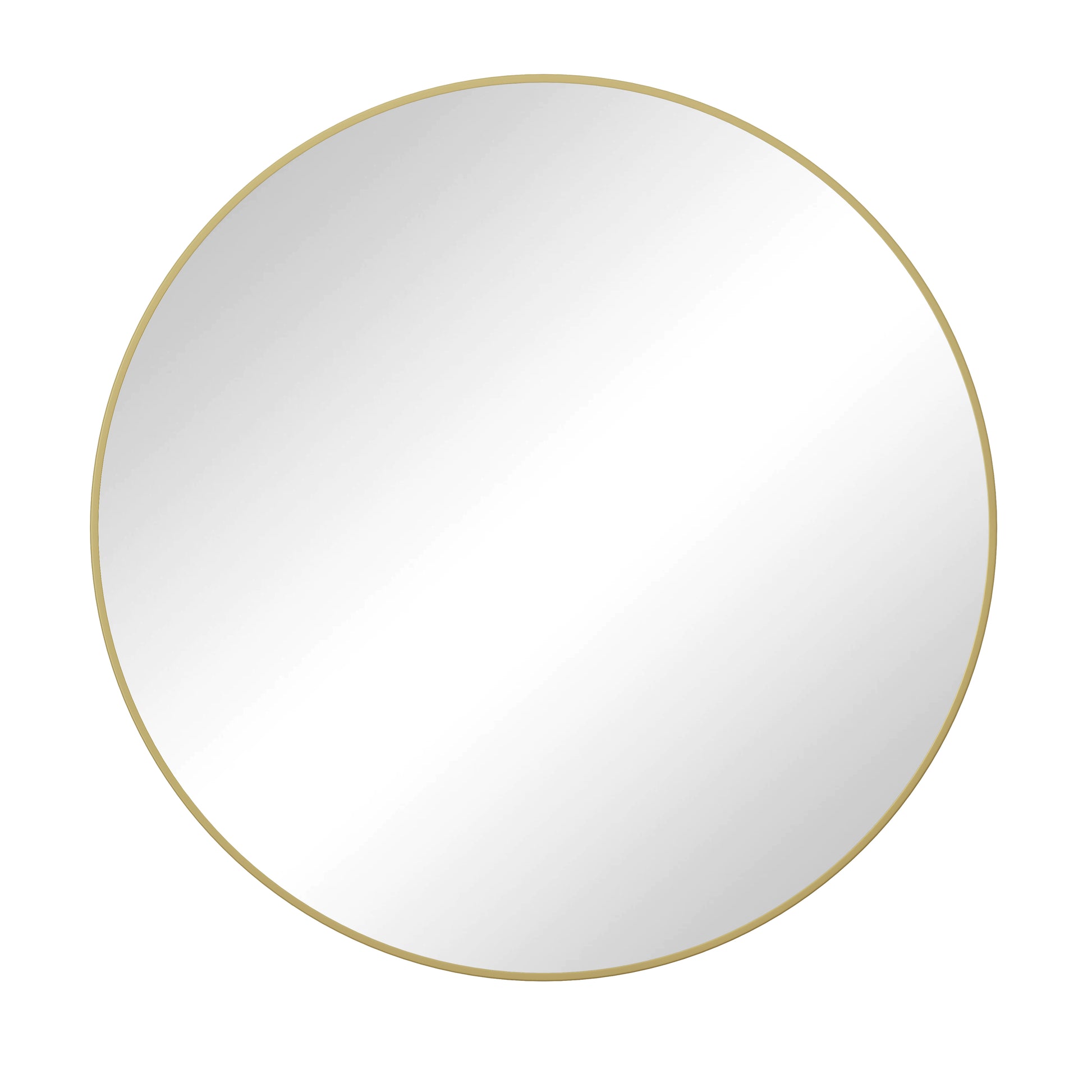 Wall Mirror 36 Inch Gold Circular Mirror Metal Framed Mirror Round Vanity Mirror Dressing Mirror, For Bathroom, Living Room, Bedroom Wall Decor Gold Glass