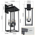 Same As W1340119951 L1013 4 Light Black Outdoor Wall Light No Bulbs Black Modern Glass Iron