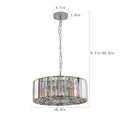 Modern Crystal Chandelier For Living Room Round Cristal Lamp Luxury Home Decor Light Fixture Transparent Modern Crystal,Iron