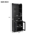 Chic Elegant Entertainment Wall Unit With Tall Cabinets, Modern Tv Console Table For Tvs Up To 65