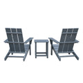 Outdoor Adirondack Chair Set Of 2 And Table Set,Hdpe All Weather Fire Pit Chair, Ergonomic Design Patio Lawn Chair For Outside Deck Garden Backyard Balcony, Grey Dark Grey Uv Resistant Frame Garden & Outdoor Beach,Modern Complete Patio Sets Hdpe