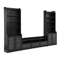 Chic Elegant Entertainment Wall Unit With Tall Cabinets, Modern Tv Console Table For Tvs Up To 65