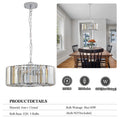 Modern Crystal Chandelier For Living Room Round Cristal Lamp Luxury Home Decor Light Fixture Transparent Modern Crystal,Iron