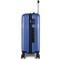 3 Piece Luggage With Tsa Lock Abs, Durable Luggage Set, Lightweight Suitcase With Hooks, Spinner Wheels Cross Stripe Luggage Sets 20In 24In 28In Blue Abs