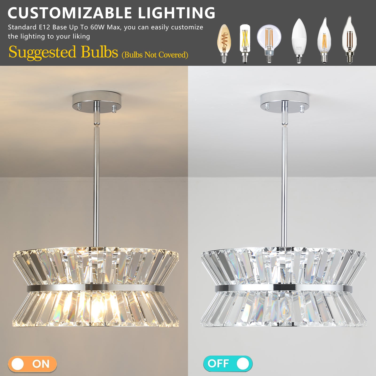 Modern Crystal Chandelier For Living Room Round Cristal Lamp Luxury Home Decor Light Fixture Transparent Modern Crystal