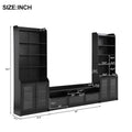 Chic Elegant Entertainment Wall Unit With Tall Cabinets, Modern Tv Console Table For Tvs Up To 65