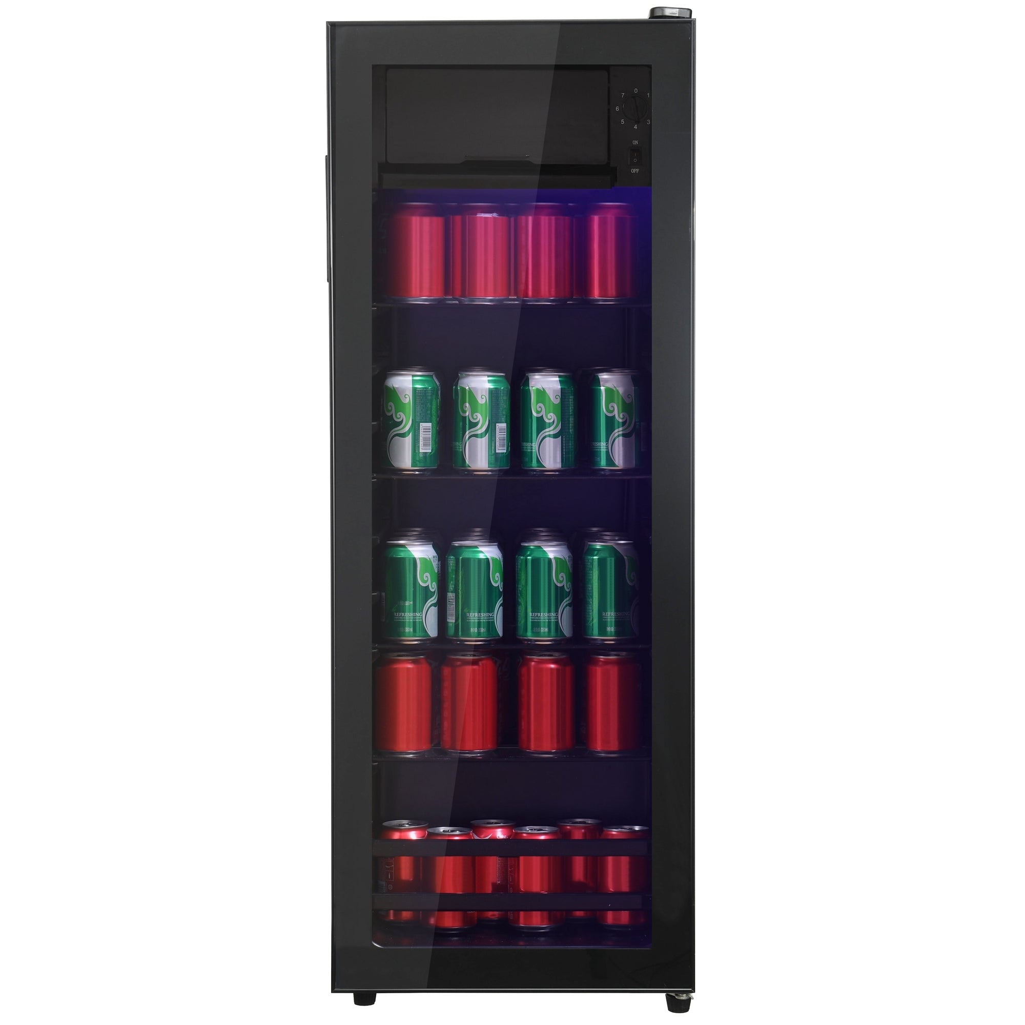 4.5Cu.ft mini fridge, 0.3Cu.ft freezer, up to 94 cans black-iron