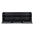 Sleek & Modern Design Tv Stand With Acrylic Board Door, Chic Elegant Media Console For Tvs Up To 65