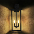 4 Light Black Outdoor Wall Light Black Modern Glass Iron