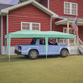 10'X20' Pop Up Canopy Outdoor Portable Party Folding Tent With 6 Removable Sidewalls Carry Bag 6Pcs Weight Bag Green Green Metal