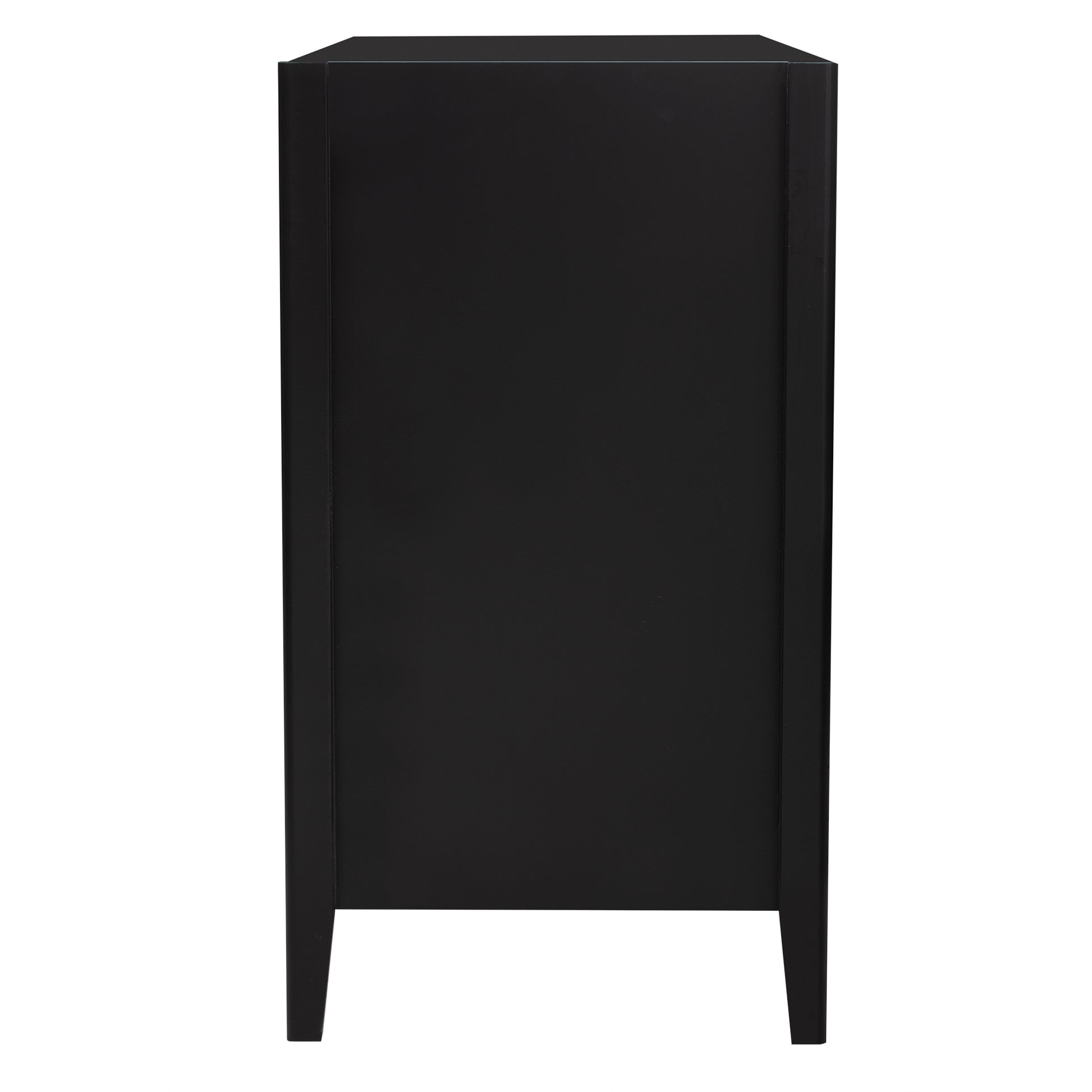 Featured Three Door Storage Cabinet With Metal Handles, Suitable For Corridors, Entrances, Living Rooms, And Study Rooms 1 2 Shelves Black Primary Living Space Shelves Included American Design Mdf