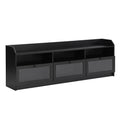 Sleek & Modern Design Tv Stand With Acrylic Board Door, Chic Elegant Media Console For Tvs Up To 65