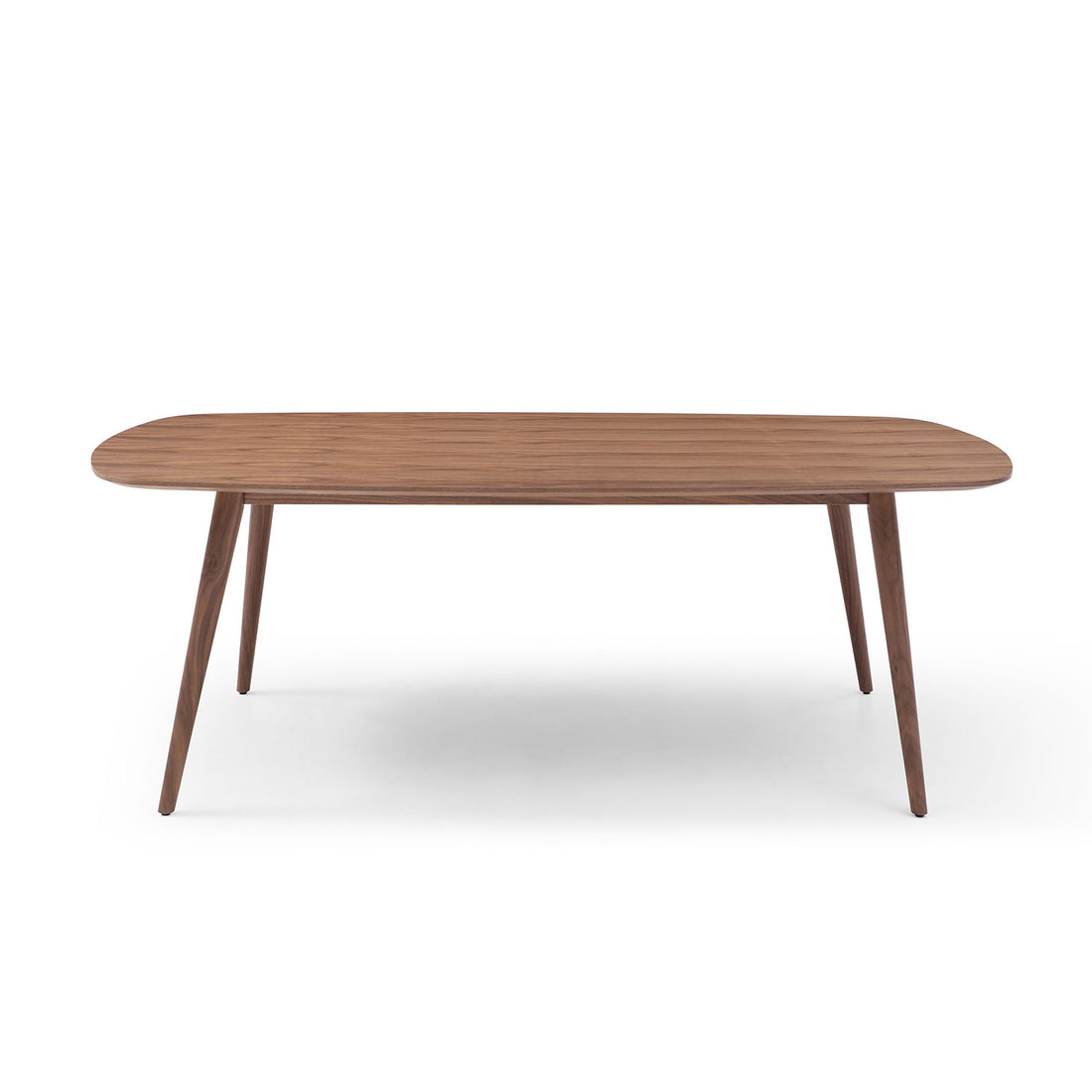 86.61Inch Modern Mid Century Dining Table Rectangular Table Walnut Color Walnut Foam Mdf